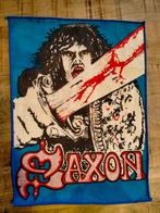 Saxon Warrior vintage heavy metal logo backpatch patch RARE, Verzamelen, Gebruikt, Verzenden