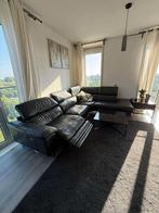 Lederen hoekbank met elektrische relaxfunctie, Huis en Inrichting, Banken | Bankstellen, Ophalen, Gebruikt, 100 tot 125 cm, Hoekbank