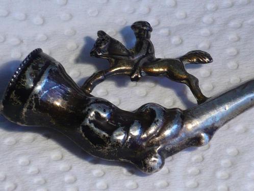 Een zeldzaam mooie zilveren sigarenpijpje, gemaakt ca. 1850., Antiek en Kunst, Antiek | Goud en Zilver, Zilver, Verzenden