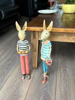 Leuke Paas Konijnen Beelden Set, Verzamelen, Beelden en Beeldjes, Ophalen of Verzenden, Zo goed als nieuw, Dier