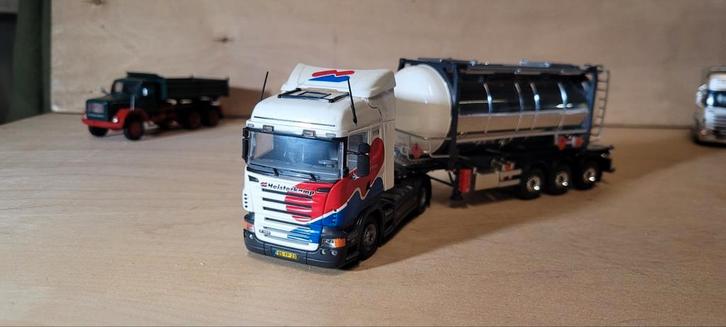 Tekno Scania R380 Heisterkamp met silotrailer, Hobby en Vrije tijd, Modelauto's | 1:50, Zo goed als nieuw, Bus of Vrachtwagen