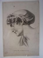 Tète de Napolitaine stippelgravure door Lucien naar Le Barbi, Antiek en Kunst, Ophalen of Verzenden