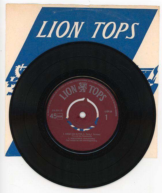 Lion Tops E.P. van Trix & the Paramounts / the Luckberries, Cd's en Dvd's, Vinyl Singles, Gebruikt, Pop, Ophalen of Verzenden