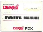 Derbi FDX owner manual (1655z) bromfiets, Fietsen en Brommers, Handleidingen en Instructieboekjes, Gebruikt, Ophalen of Verzenden