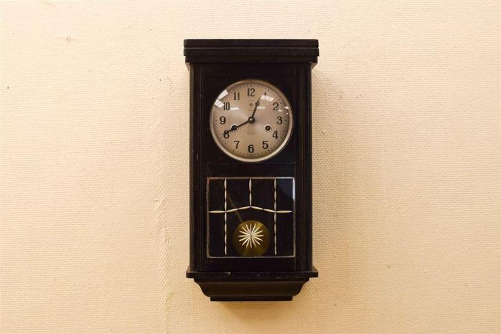 Dolaris houten wandklok 39980, Huis en Inrichting, Woonaccessoires | Klokken, Gebruikt, Wandklok, Ophalen of Verzenden