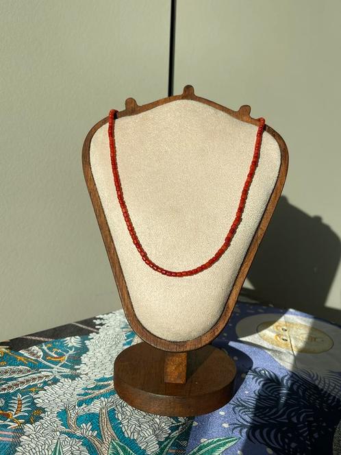 Ketting van Natuurlijke Koraal, Sieraden, Tassen en Uiterlijk, Kettingen, Nieuw, Steen of Mineraal, Zilver, Ophalen of Verzenden