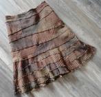 Boho Boheme Bohéme rok Chine Collection Belgium 36 38, Bruin, Verzenden, Zo goed als nieuw, Knielengte