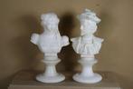 Stel antiek marmeren bustes Faust en Margherita, Antiek en Kunst, Ophalen of Verzenden