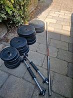 Complete halterset 30 mm-70 kg schijven, barbell & Dumbbells, Sport en Fitness, Fitnessmaterialen, Ophalen, Gebruikt, Halterset