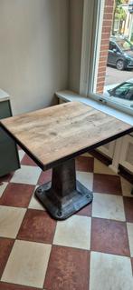 Tafel gietijzer 70 x 80 cm, 80 hoog, Huis en Inrichting, Tafels | Eettafels, 50 tot 100 cm, Rechthoekig, Zo goed als nieuw, Ophalen