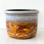 vintage West Germany BLOEMPOT oker beige Mid Century retro, Gebruikt, Rond, Binnen, Ophalen of Verzenden