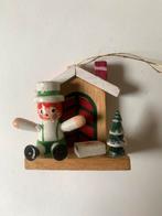 Houten vintage Kerstboomhangers kerst engeltjes, Ophalen of Verzenden, Gebruikt