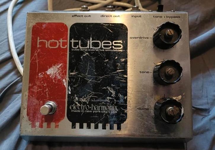 Vintage EHX Hot Tubes Overdrive - Big Box, Muziek en Instrumenten, Effecten, Gebruikt, Distortion, Overdrive of Fuzz, Compressor