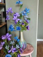 Set handgemaakte vaas met bijpassend boeket zijde bloemen, Huis en Inrichting, Ophalen, Zo goed als nieuw