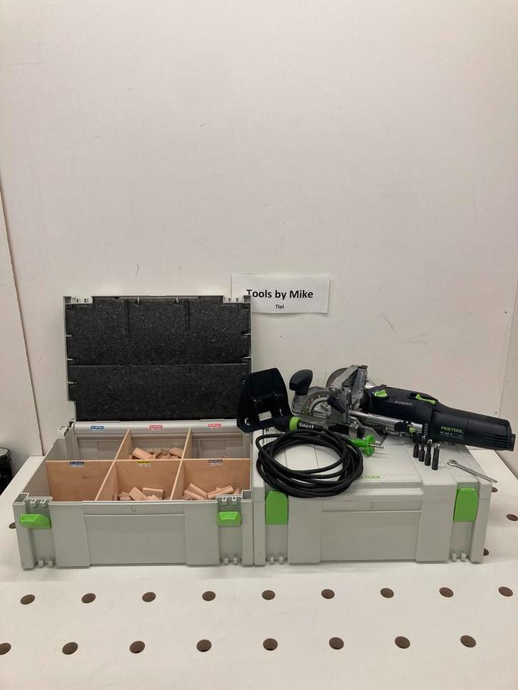 Festool df500q-set domino frees set, Doe-het-zelf en Verbouw, Gereedschap | Freesmachines, Gebruikt, Elektrisch, Ophalen