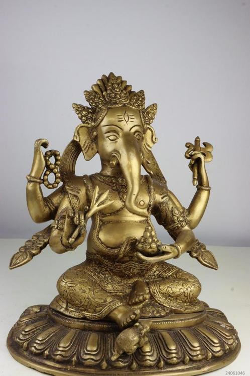 Groot beeld Ganesha bijna 6 kg brons, Huis en Inrichting, Woonaccessoires | Boeddhabeelden, Zo goed als nieuw, Ophalen of Verzenden