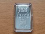 Credit Suisse: 1 oz zilverbaar. Vintage jaren '80 zilver., Ophalen of Verzenden, Zilver