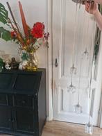 Vintage glazen hanglamp met meerdere lichtpunten, Huis en Inrichting, Lampen | Hanglampen, Gebruikt, Vintage, Ophalen of Verzenden