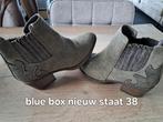 Blue box enkellaarsjes maat 38 als nieuw khaki groen, Groen, Lage of Enkellaarzen, Blue Box, Ophalen of Verzenden