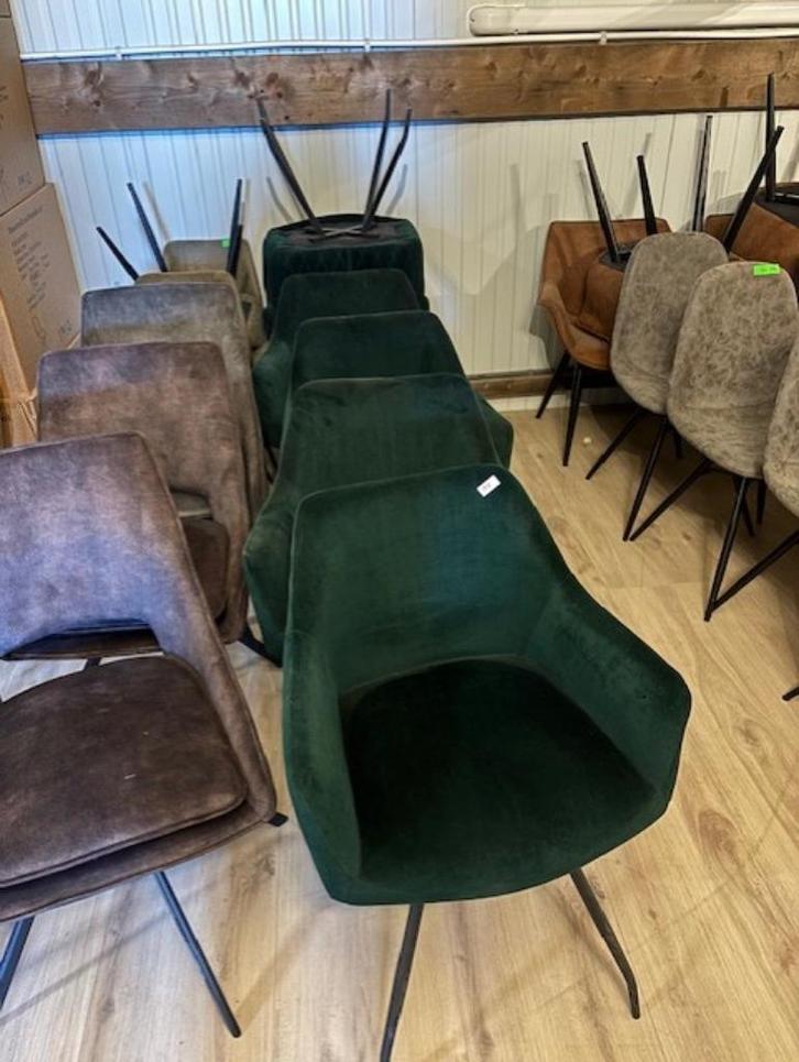 groenen eetkamer stoel, Huis en Inrichting, Stoelen, Nieuw, Vijf, Zes of meer stoelen, Stof, Overige kleuren, Ophalen
