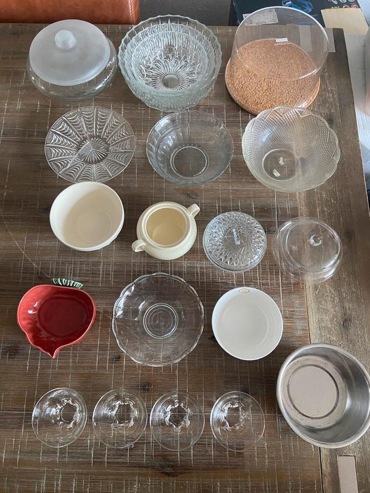 20 Serveer schalen stolp presenteer schaal kristal, Antiek en Kunst, Antiek | Schalen, Ophalen of Verzenden