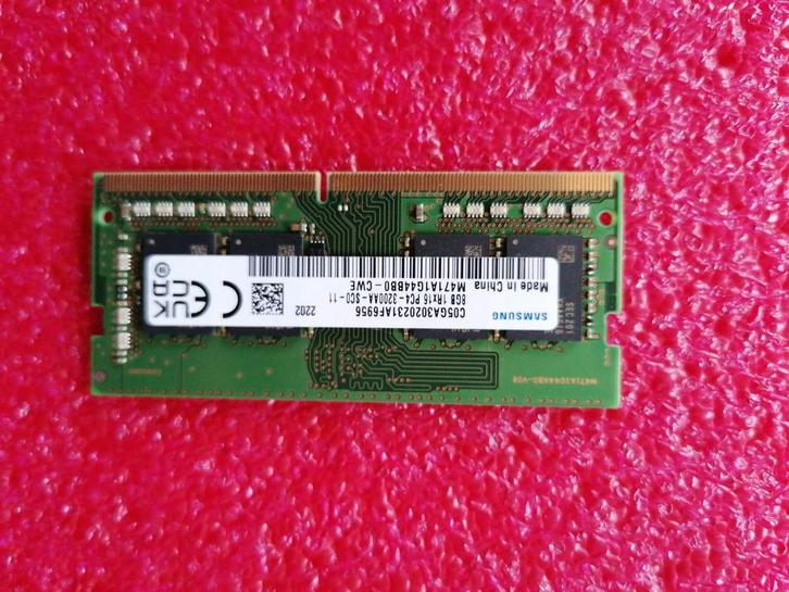Samsung 8GB DDR4 SODIMM 3200MHz Laptop Geheugen, Computers en Software, RAM geheugen, Gebruikt, Laptop, 8 GB, DDR4, Ophalen of Verzenden