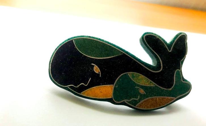 Vintage prachtige grote Walvis hair clip, haarspeld, Sieraden, Tassen en Uiterlijk, Overige Accessoires, Zo goed als nieuw, Verzenden