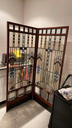Hard houten glas in lood kamer scherm Schuitema 175 x 2x 70, Ophalen, Zo goed als nieuw