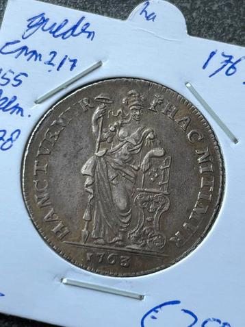 Gelderland zilveren gulden 1763 topkwaliteit! beschikbaar voor biedingen