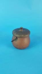 Brocante koperen ketel miniatuur, met hengsel en deksel. 7C6, Verzamelen, Poppenhuizen en Toebehoren, Tweedehands verkoop, Gebruikt