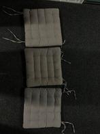 3 grijze stoelkussens, Tuin en Terras, Tuinstoelen, Ophalen, Gebruikt, Overige materialen