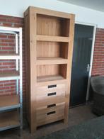 Massief Eiken (boeken) kast, Huis en Inrichting, Ophalen of Verzenden, Zo goed als nieuw, 25 tot 50 cm, 200 cm of meer
