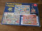 Jan van Haasteren 3 x 1000 stuks puzzels, Hobby en Vrije tijd, Denksport en Puzzels, Ophalen of Verzenden, 500 t/m 1500 stukjes