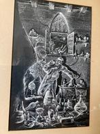 Ton ravesloot de alchemist 1953, Antiek en Kunst, Kunst | Etsen en Gravures, Ophalen of Verzenden