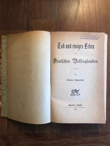 1887 Volksgeloof: Oskar Schwebel: Tod und ewiges beschikbaar voor biedingen