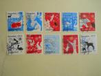 Nederland 2015 Decemberzegels serie Nvph3363-3372 gestempeld, Ophalen of Verzenden, Na 1940, Gestempeld