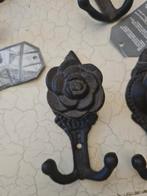 gietijzeren handdoek haak roos, Heikant 21 Kaatsheuvel, Belle Vieille Brocante, Nieuw, Ophalen of Verzenden