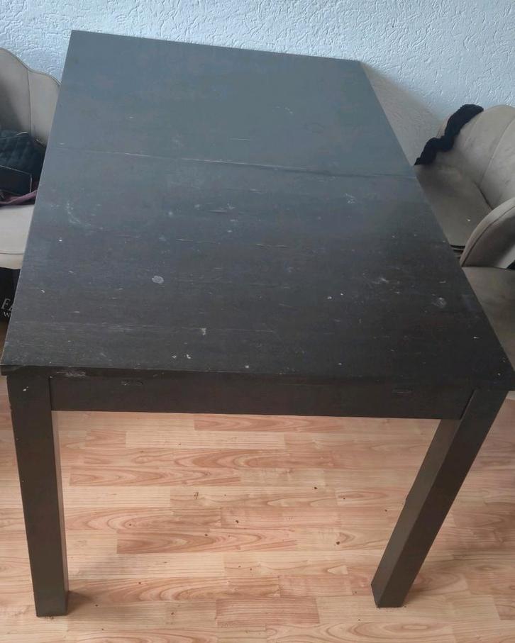 Gratis af te halen ikea eettafel 2x uitschuifbaar, Huis en Inrichting, Tafels | Eettafels, Gebruikt, 50 tot 100 cm, Vijf personen of meer
