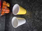 HIP Amsterdam bekers geel en wit, Huis en Inrichting, Keuken | Servies, Ophalen of Verzenden, Zo goed als nieuw, Overige stijlen
