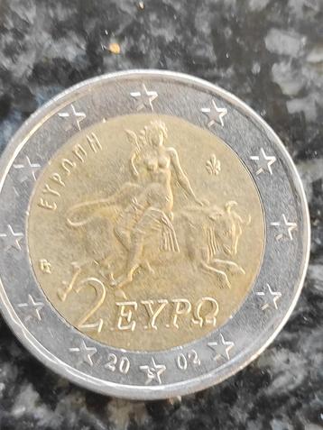 Griekse 2 euro, misdruk. 2002 met s.  beschikbaar voor biedingen
