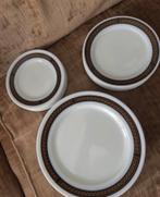 Vintage Pyrex Fleur-des-Lis Borden Set (12 stuks), Ophalen of Verzenden