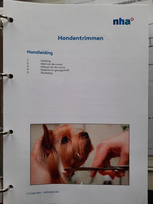 cursus hondentrimmen, Boeken, Dieren en Huisdieren, Zo goed als nieuw, Honden, Ophalen