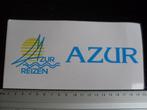 sticker azur reizen logo watersport achtig zeilen surfen, Verzenden, Zo goed als nieuw, Bedrijf of Vereniging