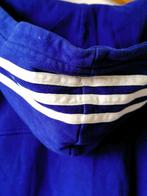 Adidas sportief blauw vest hoodie 3-stripe, maat 152, Adidas, Gebruikt, Jongen of Meisje, Trui of Vest