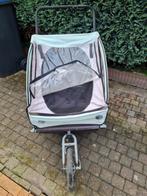 Fietskar met loopoptie voor 2 kinderen, Fietsen en Brommers, Fietsaccessoires | Aanhangers en Karren, Gebruikt, 40 tot 60 kg, Kinderkar