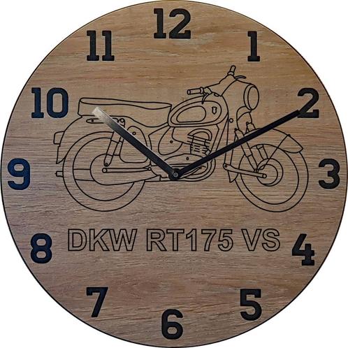Themaklok met een DKW RT175 VS motor als thema, Huis en Inrichting, Woonaccessoires | Klokken, Nieuw, Ophalen of Verzenden