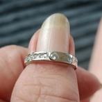 Zilveren ring Swarovski steentje maat 18, Ophalen of Verzenden, Nieuw, Zilver, Zilver