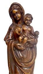 Antiek houten beeld van een heilige Madonna 62 cm, Ophalen of Verzenden