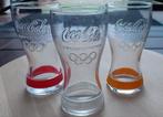 Coca Cola glazen, met olympische ringen, Frisdrankglas, Ophalen of Verzenden, Zo goed als nieuw