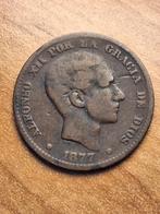 munt Spanje 10 centimos 1877, Ophalen of Verzenden, Overige landen, Losse munt
